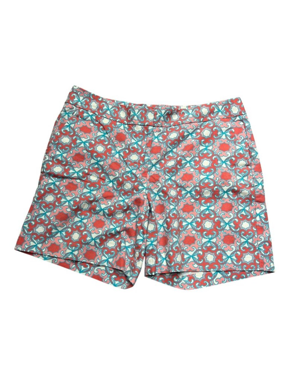 Talbots All Over Print High Rise Shorts Stretch Summer Preppy 16 - Picture 1 of 8